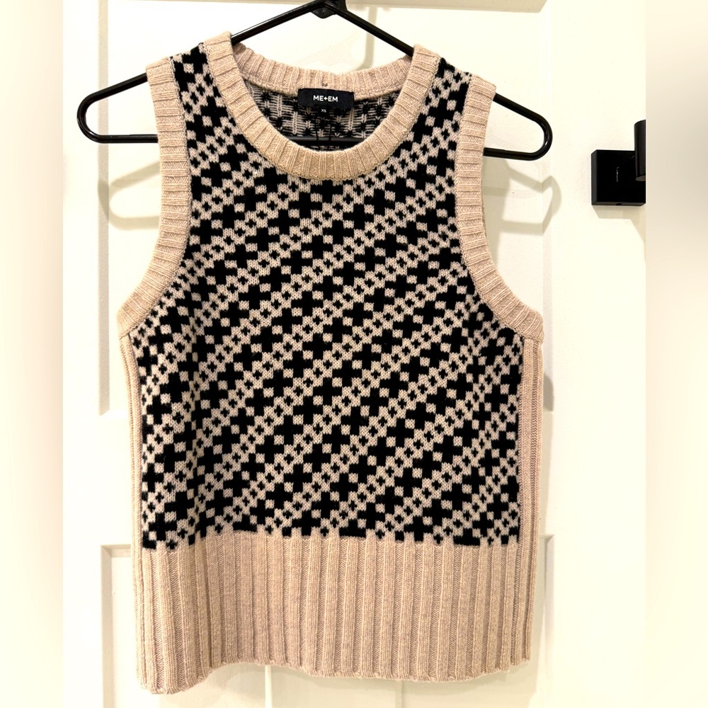 ME+EM Merino Cross Jacquard Vest XS